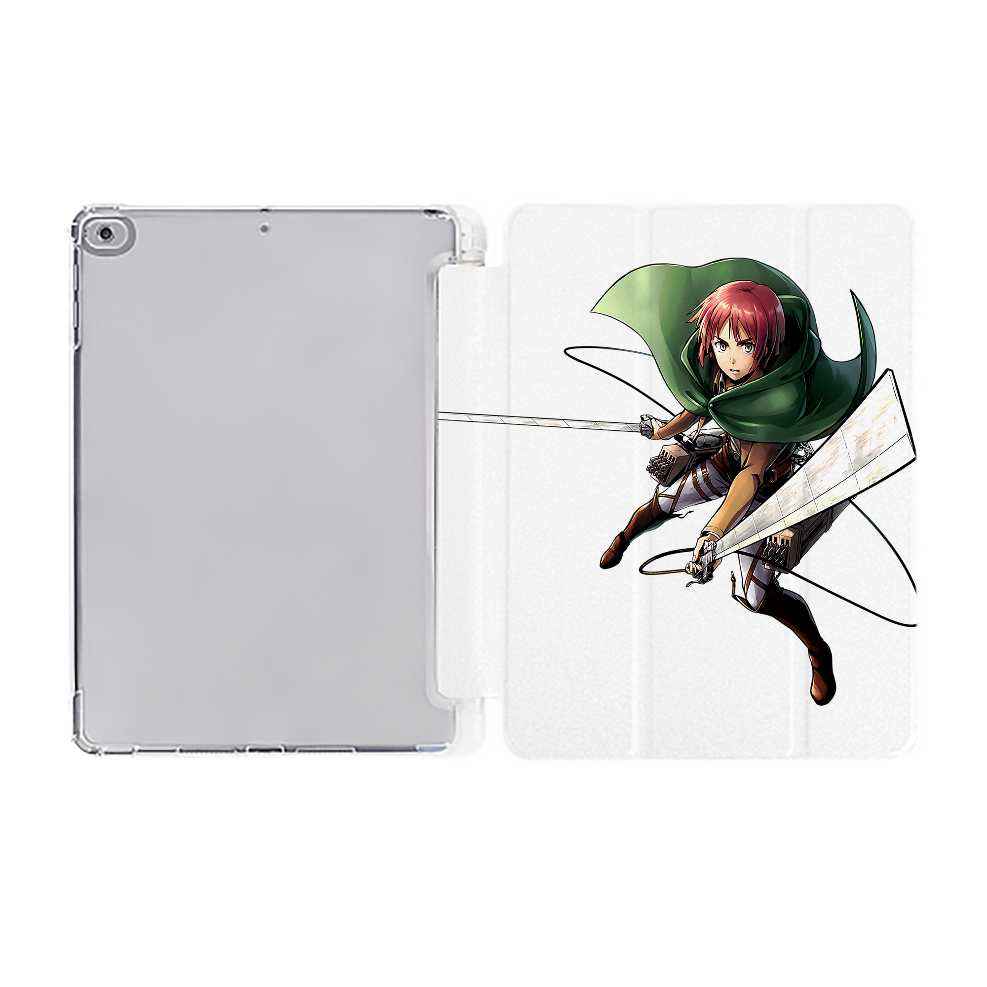 （画像用） 進撃の巨人 Attack on Titan IPad ケース ペン収納付き 三つ折りスタンド PUレザー×シリコン 対応機種9.5/10.5/10.9インチ
